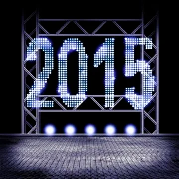 2015 on stage Stock Illustration