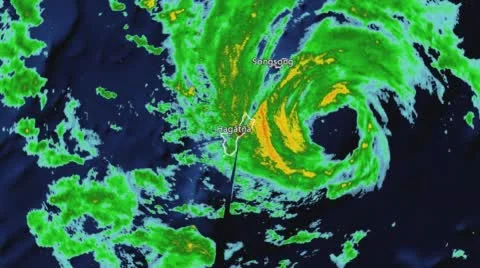 2015 Super Typhoon Dolphin Radar Time-Lapse Stock Footage 68609343