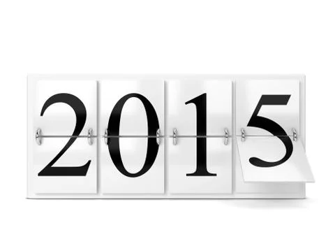 2015 year counter Stock Illustration
