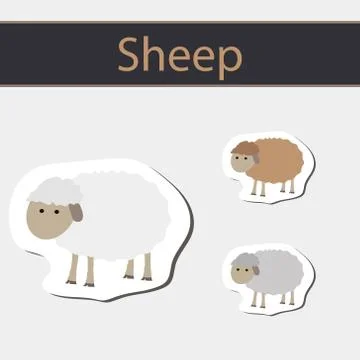 2015 Year of sheep. Stock Illustration