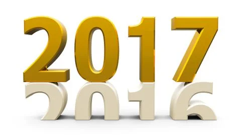 2016-2017 gold Stock Illustration