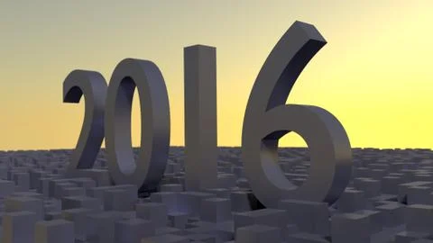 2016  and  sunrise Stock Illustration