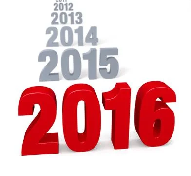 2016 Arrives Stock Illustration