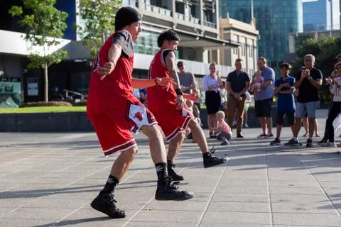 2016 Australian Open - Melbourne Street Performers Stock Photos