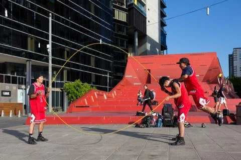 2016 Australian Open - Melbourne Street Performers Stock Photos