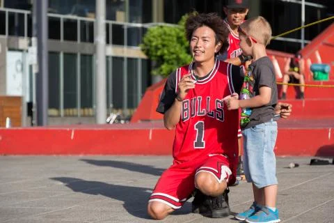 2016 Australian Open - Melbourne Street Performers Stock Photos