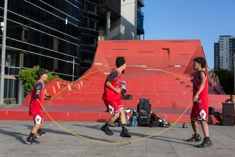 2016 Australian Open - Melbourne Street Performers Stock Photos