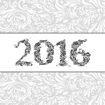 2016 banner Stock Illustration