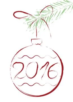 2016 bauble Stock Illustration