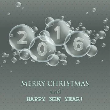 2016 in bubbles Stock Illustration