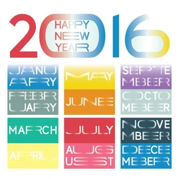 2016 calendar Stock Illustration