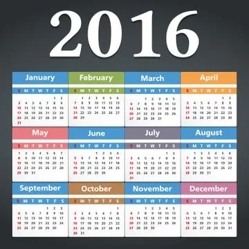 2016 Calendar Stock-Illustration