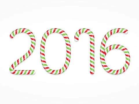 2016 Candy Canes Illustrazione stock