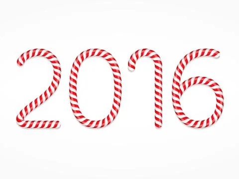 2016 Candy Canes Stock Illustration