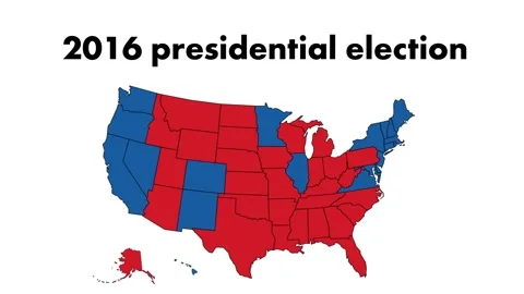 2016 election map text animation Video stock 134398211
