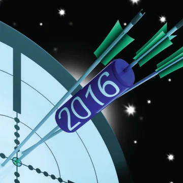 2016 future projection target shows forward planning Illustrazione stock