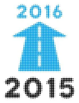 2016 Future Road Halftone Icon Stock Illustration