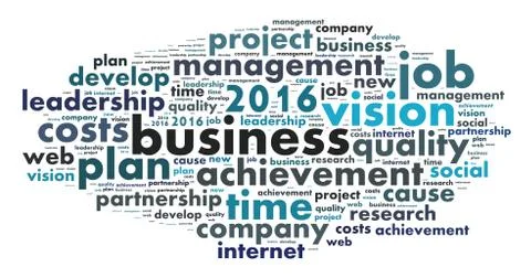 2016 goals word cloud concept イラスト素材