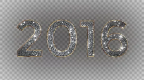2016 gold text with diamond effect Stock Footage 58609440