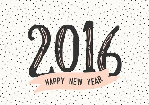2016 Greeting Card Template Illustrazione stock