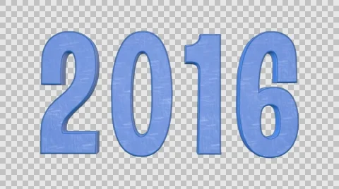 2016 Happy New Year Epic 3D  Gold Words + Alpha Channel Stock Footage 56906388