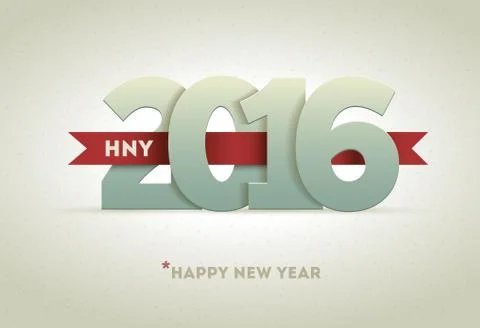 2016 Happy New Year Stock Illustration