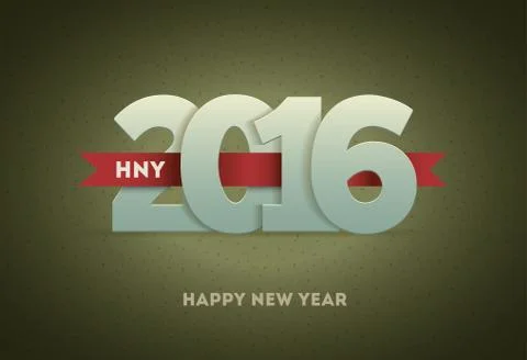 2016 Happy New Year. Stock Illustration