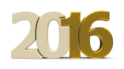 2016 icon compact gold Stock Illustration