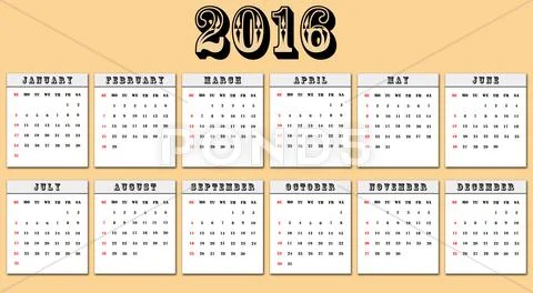 2016 Stock Illustration