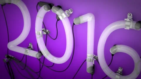 2016 Neon Light On 3D 4K UHD Stock Footage 52879220