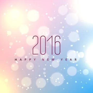 2016 new year in bokeh background Stock Illustration
