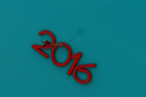 2016 new year concept Free Stock Illustration