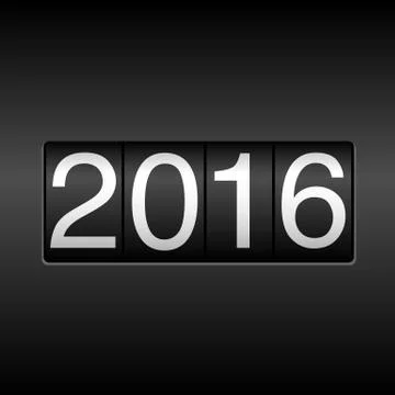 2016 New Year Odometer Stock Illustration
