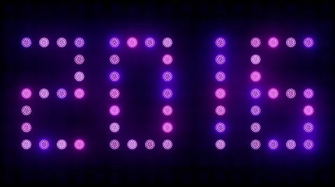 2016 New Year Text Lights Stock-Footage 58263799