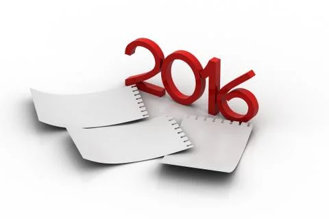 2016 note pad papers Free Stock Illustration