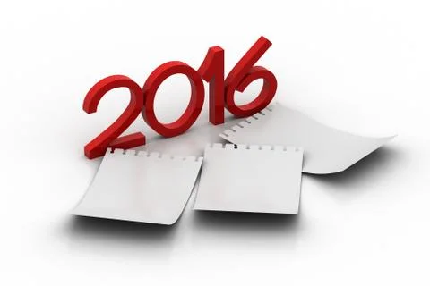 2016 note pad papers Free Stock Illustration