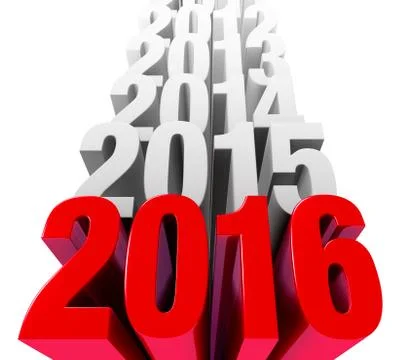 2016 is Now Stock Illustration