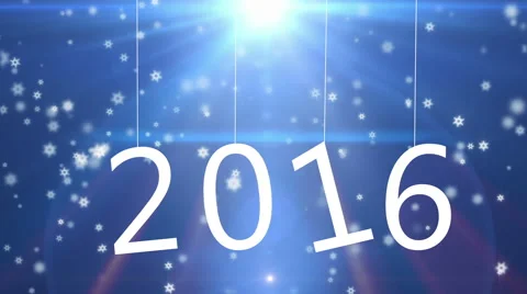 2016 paper text hanging on strings, holiday background Vidéo 57726414