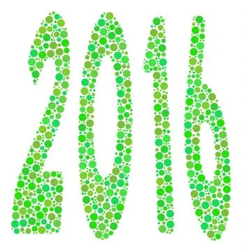 2016 Perspective Composition Icon of Dots Stockillustratie