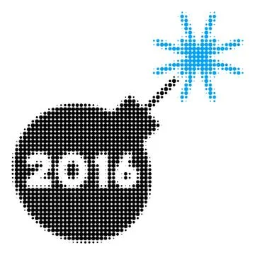 2016 Petard Halftone Icon Stockillustratie