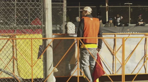 2016 Red Hook Crit cycle race official Stock Footage 62746187