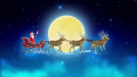 2016 Santa in the skies Stock Footage