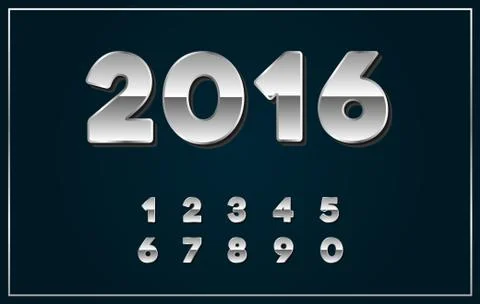 2016 Sign in Chrome or Silver in Vector Stock Illustration