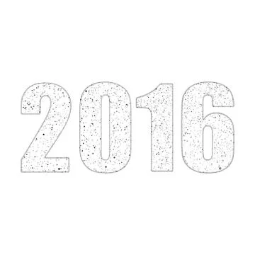 2016 in the style of the ashes. Eps 10. Stock Illustration
