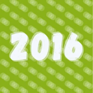 2016 Text on New Years background, font contemporary illustration Stock Illustration