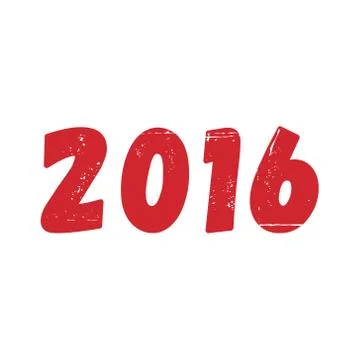2016 Text on New Years background, font contemporary illustration Stock Illustration