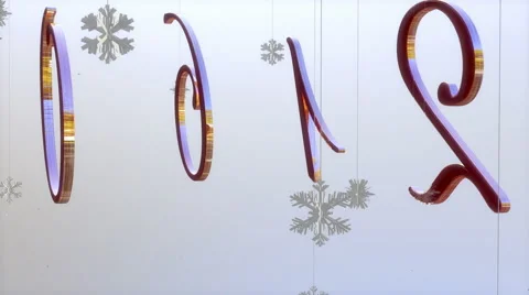 2016 title with floating Paper Flakes Video stock 58003214