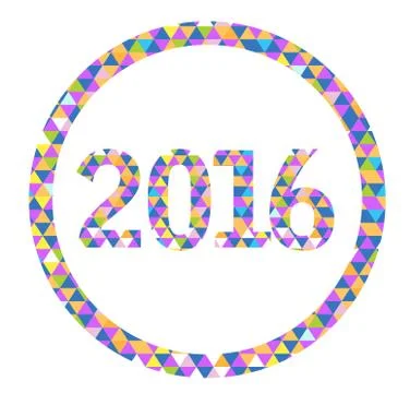 2016 triangle shape sign pattern background Stock Illustration