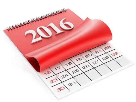 2016 wall calendar Stock Illustration