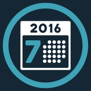 2016 Week Calendar Icon Stock Illustration